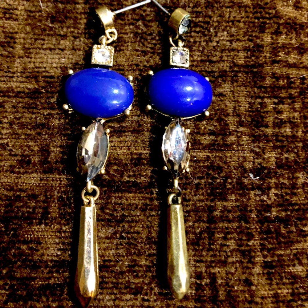 Club Monaco Blue Spike Drop Earrings. NWOT.